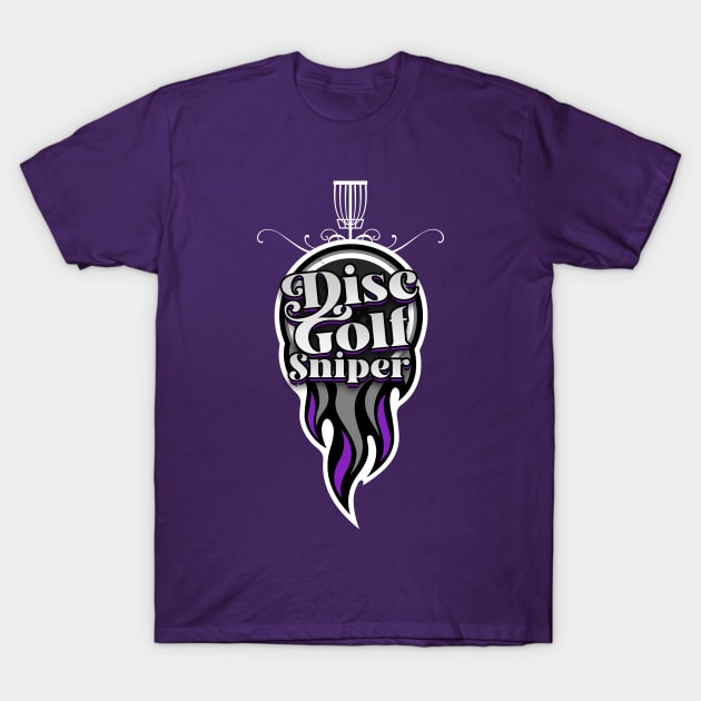 Disc Golf: Purple Flame T-Shirt by CTShirts